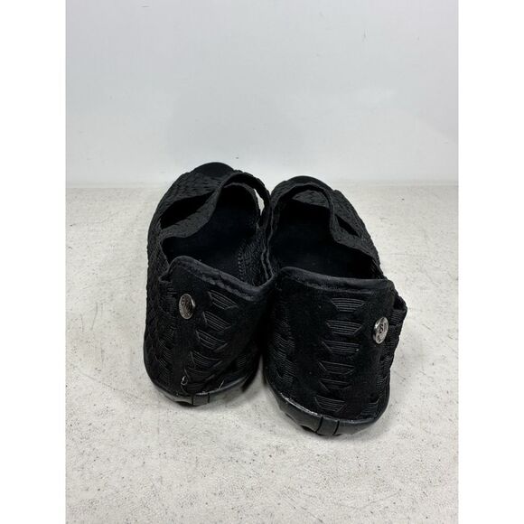 Bernie Mev Pull-On Mary Jane Mid Wedges Black 39-8 - Picture 5 of 7